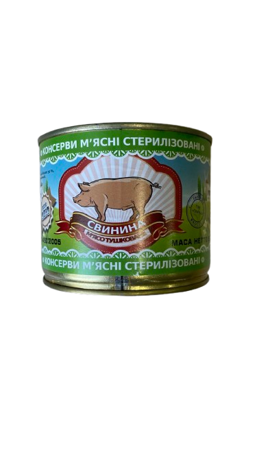 Консерва "Свинина тушкована" 525 г ТМ ФермерОк